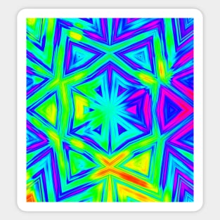 Bold rainbow kaleidoscope Sticker